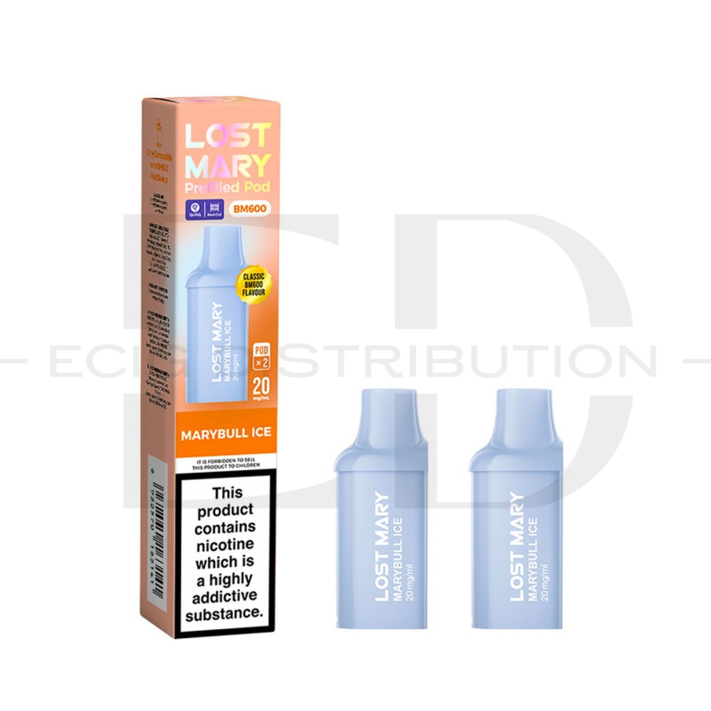 Lost Mary BM600 Refillable Pod 2Pcs/Pack - Marybull Ice