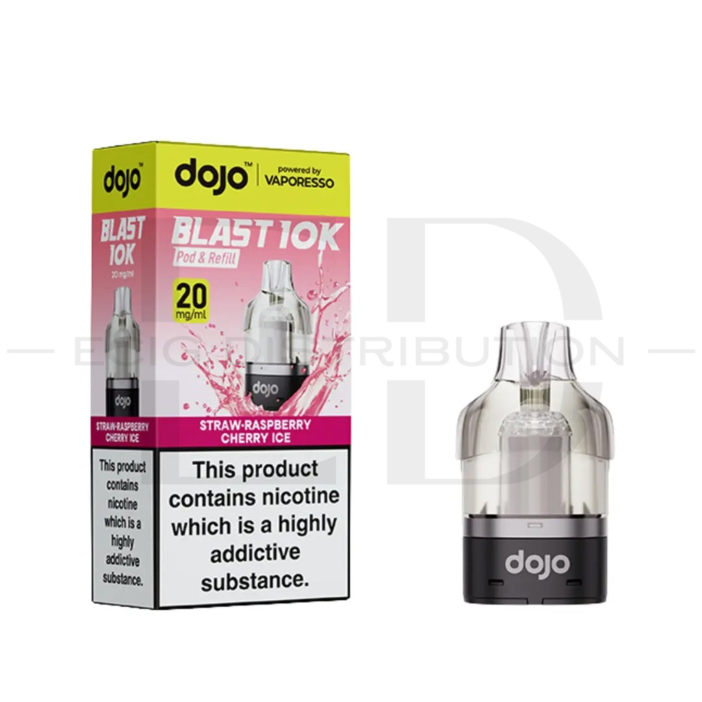 Vaporesso Dojo Blast 10/30K Refillable Pod - Strawberry Raspberry Cherry Ice 20MG