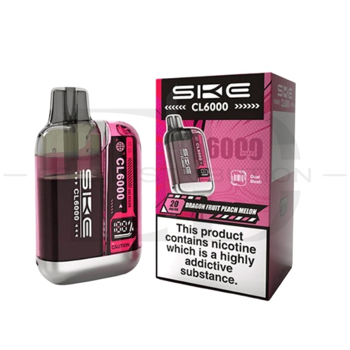 [SKECCLPK-DFPM] SKE Crystal CL6000 Pod Kit - Dragon Fruit Peach Melon