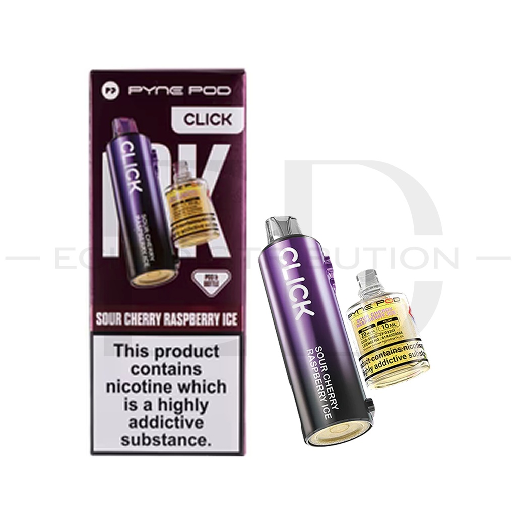 Pyne Pod Click 10K Refillable Pod - Sour Cherry Raspberry Ice
