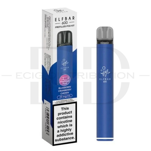 [ELF600POK-BCC] Elfbar 600 Pod Kit - Blueberry Cranberry Cherry