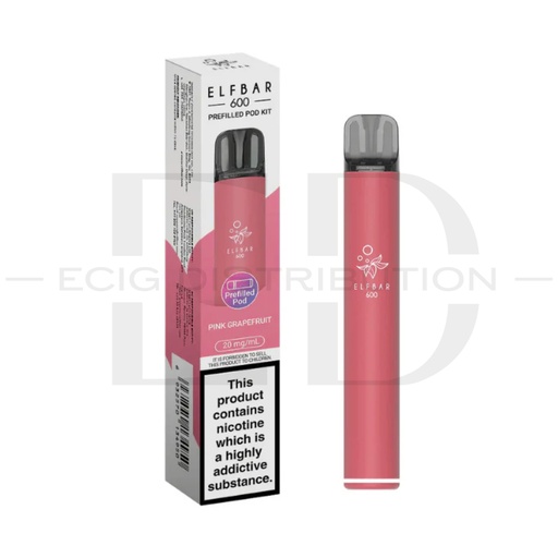 [ELF600POK-PG] Elfbar 600 Pod Kit - Pink Grapefruit