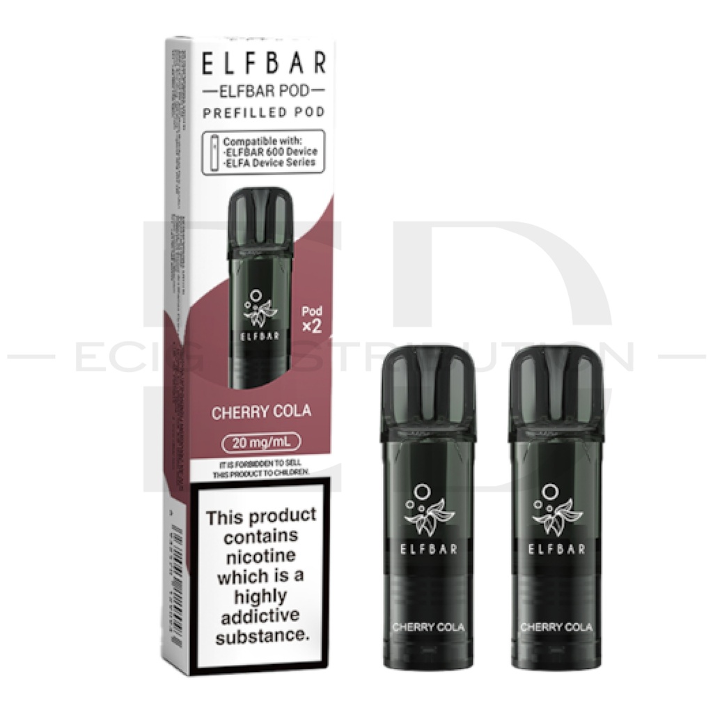 Elfbar 600 Refillable Pod 2Pcs/Pack - Cherry Cola