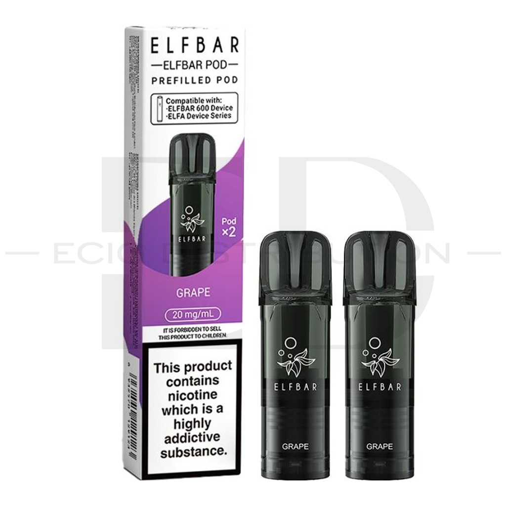 Elfbar 600 Refillable Pod 2Pcs/Pack - Grape