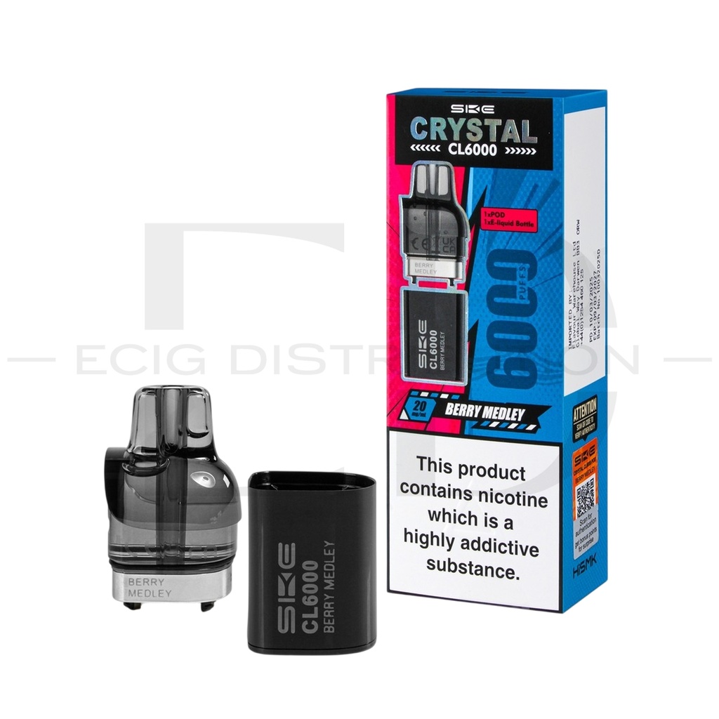 SKE Crystal CL6000 Refillable Pod - Berry Medley