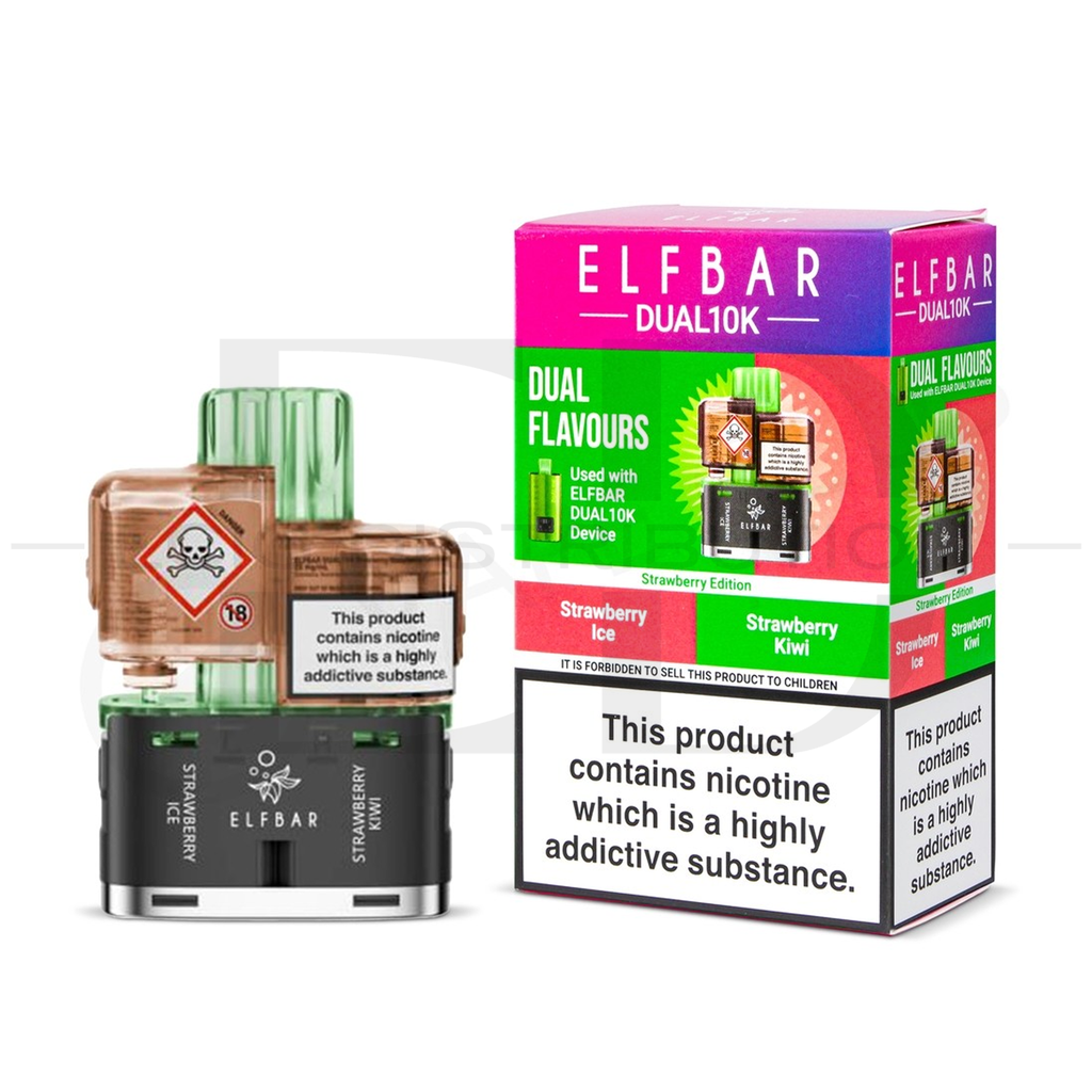 Elfbar Dual10K Refillable Pod - Strawberry Edition