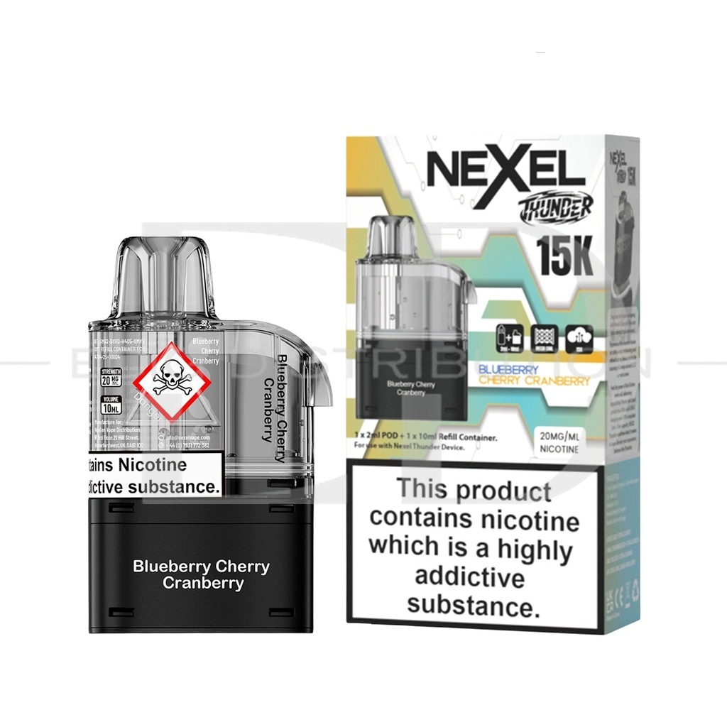 Nexel Thunder 15K Refillable Pod - Blueberry Cherry Cranberry 20MG
